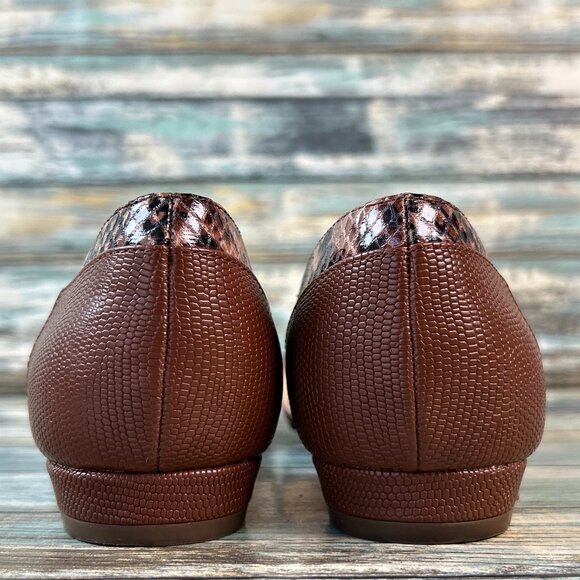 Jessica Simpson Flats Womens 7.5M Crissile Brown Animal Print Pointed Toe Shoes - Picture 5 of 10